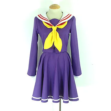 

No Game No Life NGNL Shiro Japanese School Girls' Uniform Cosplay Costume