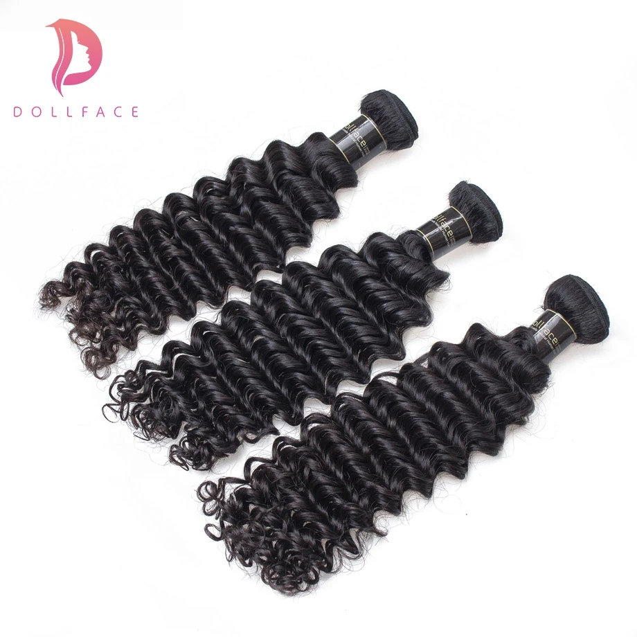 Cambodian Human Hair Bundles Deep Wave Bundles Natural Color Remy Hair Extension Free Shipping
