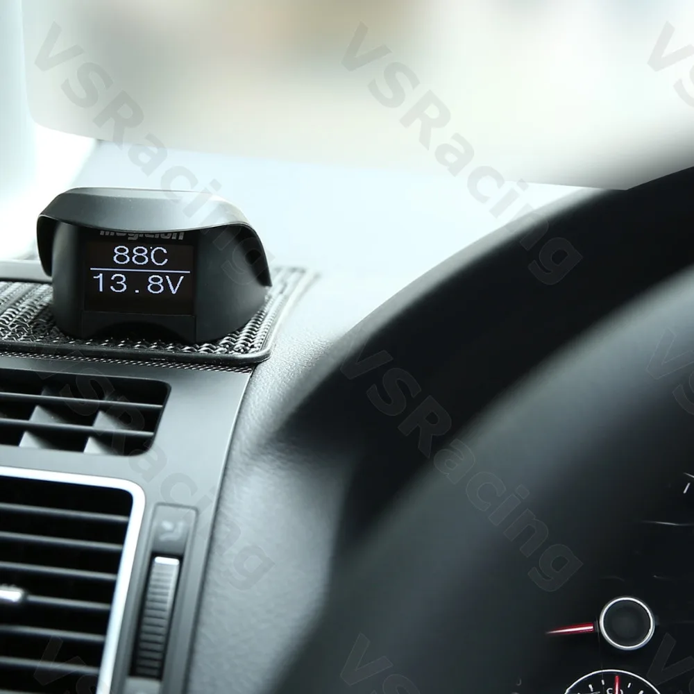 

Universal Car OBDII Interface Water Temp Gauge Coolant Temperature Meter, With Voltage Tachometer Speed Fuel Consumption Display