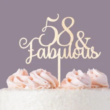 Индивидуальный торт с днем рождения Топпер, изготовленный на заказ Сказочный возраст торт Топпер, цвет дерево День Рождения украшения поставки