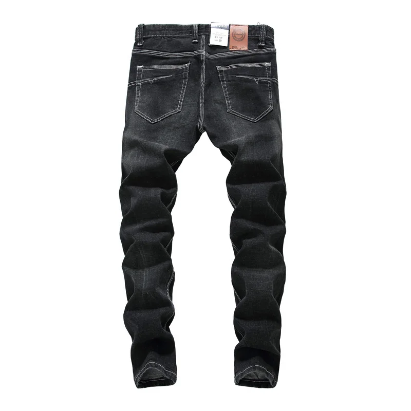 Fashion Streetwear Skinny Fit Elastic Men's Jeans Punk Style Hip Hop Jeans Homme Stretch Brand Classical Black Jeans Men Pants
