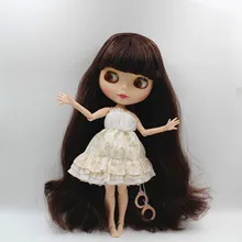 Кукла blygirl blyth коричневая челка может быть закрыта глаза матовый корпус лица Обнаженная кукла 30 см Мульти-шарнир тело DIY кукла может изменить макияж