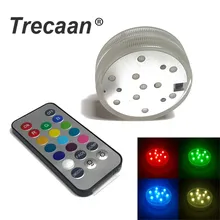 Погружной светодиодный светильник RGB многоцветные свечи Водонепроницаемый Цветочный светильник беспроводной пульт дистанционного управления для украшения свадебной вечеринки