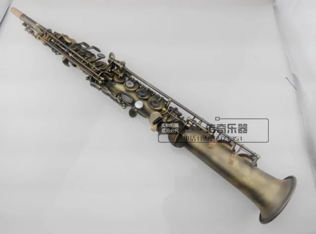 Cheap mma France Selmer Straight Soprano B Saxophone Henry Reference 54 Antique Copper Simulation Soprano Sax Straight Instrument