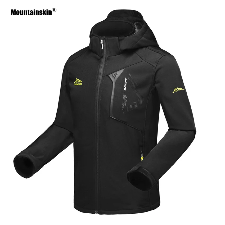 Mountainskin الرجال Oudoor سوفتشيل جاكيتات الربيع الخريف في الهواء الطلق المشي تسلق التخييم الرحلات سترات الذكور معاطف VA381