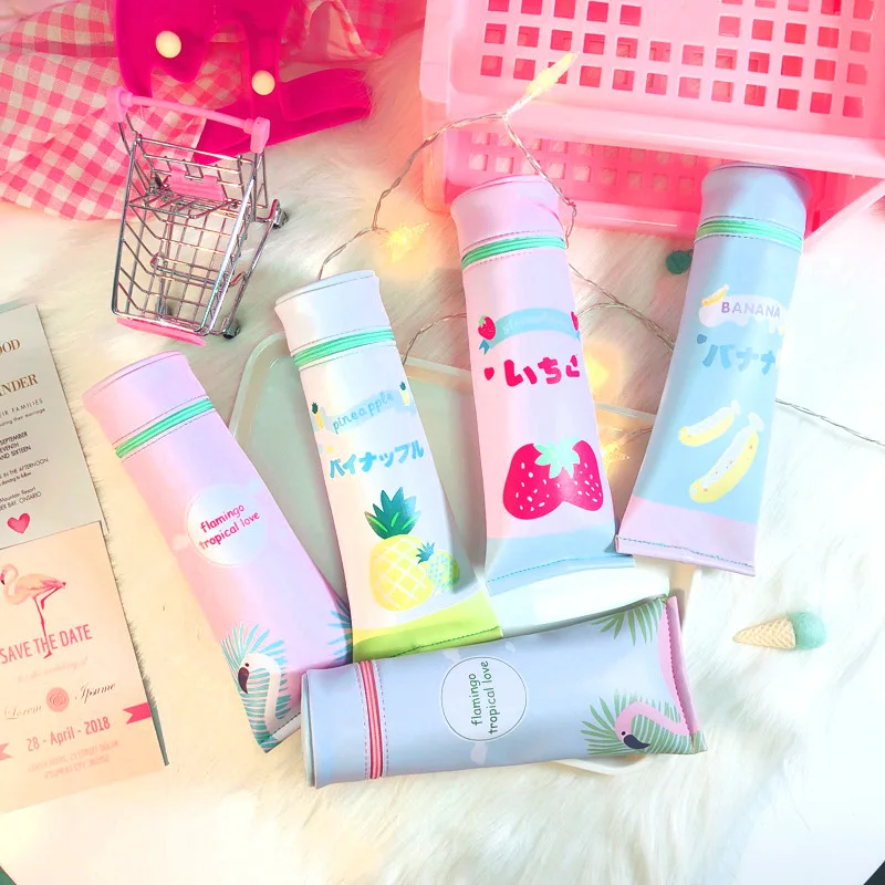 Pencil Case Kawaii PU Pencil Bags Cute Pencil Pouch School Supply