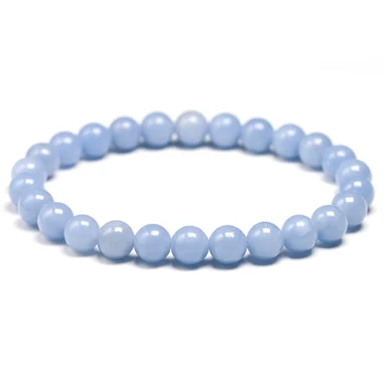 Alternative view of Bracelet en Angélite Péruvienne