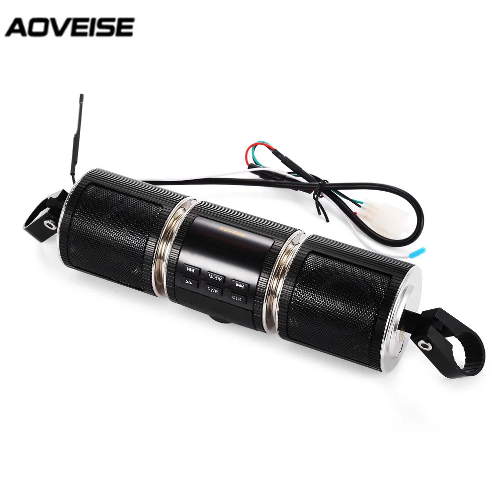 AOVEISE MT487 DC 12V мотоцикл Bluetooth MP3 музыкальный плеер водонепроницаемый светодиодный
