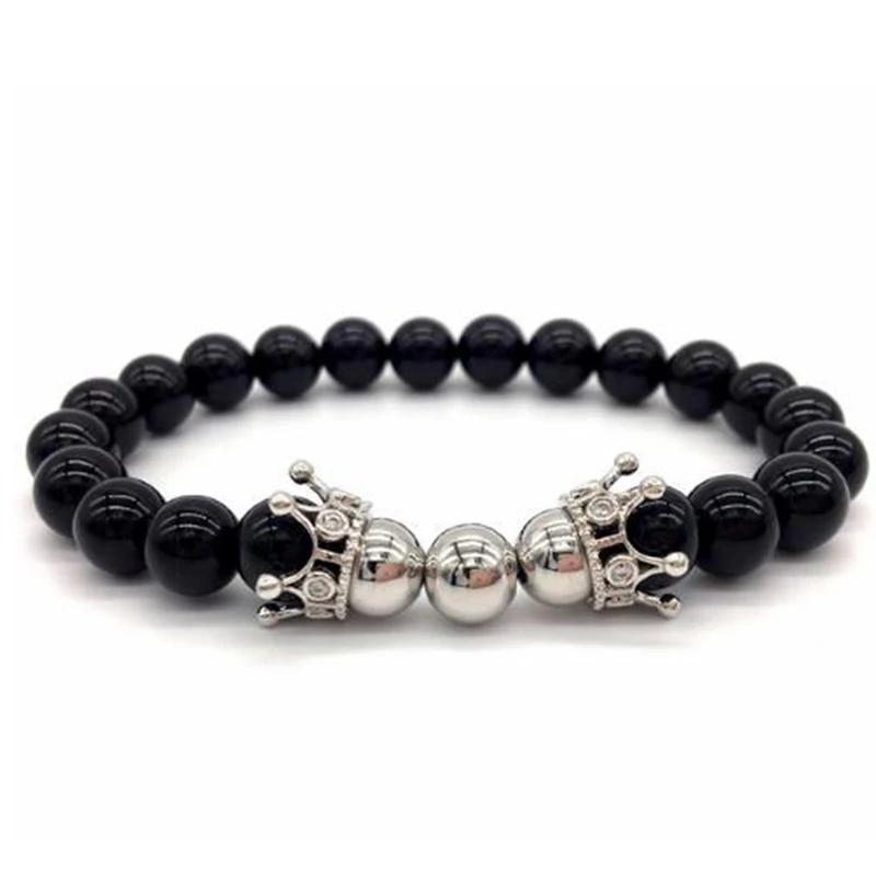 Royal Bracelet Imperial King Crown Crystal Spacer Beads Rolling Stone Nomination Bracelet Pope Papa Chaplet Scepter Unusual Gift