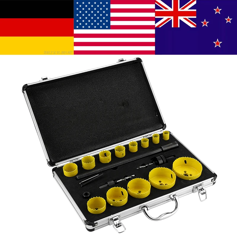 1 Set of 17Pcs Metal Circular Round Drill Cutting Steel Hole Saw Cutter