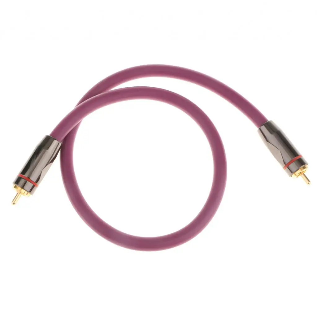 RCA to RCA Digital Audio Coaxial Cable Cord RCA Audio Cord Gold Plated 0.5M