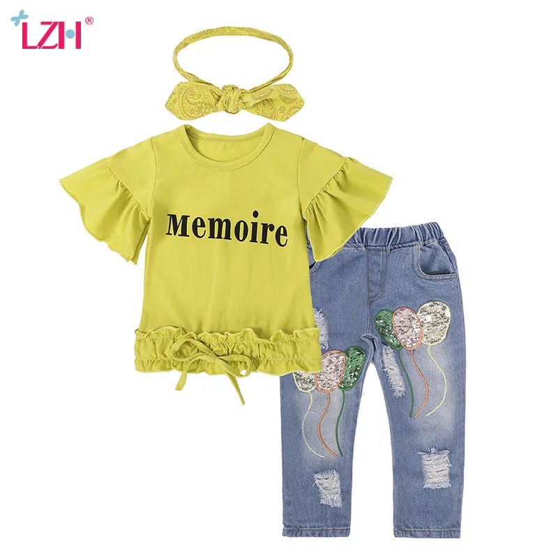 ملابس الأطفال 2019 الربيع الخريف الطفل الفتيات الملابس T-قميص + الجينز + وشاح 3 pcs الاطفال ملابس الرياضة دعوى للفتيات مجموعة ملابس ملابس الأطفال 2019 الربيع الخريف الطفل الفتيات الملابس T-قميص + الجينز + وشاح 3 pcs الاطفال ملابس الرياضة دعوى للفتيات مجموعة ملابس