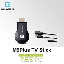 Новинка AnyCast M9 Plus 1080P Беспроводная ТВ-палка WiFi Дисплей донгл ram 128MB HDMI ТВ приёмник медиа тв-палка Airplay Miracast