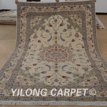 Yilong 6'x9' восточный белый шерстяной ковер изысканный Традиционный китайский шерстяной ковер(1423