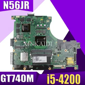 

XinKaidi N56JR For ASUS N56JR Laptop motherboard N56JR N56JK mainboard REV2.0 i5-4200HQ with GT740M Graphics card