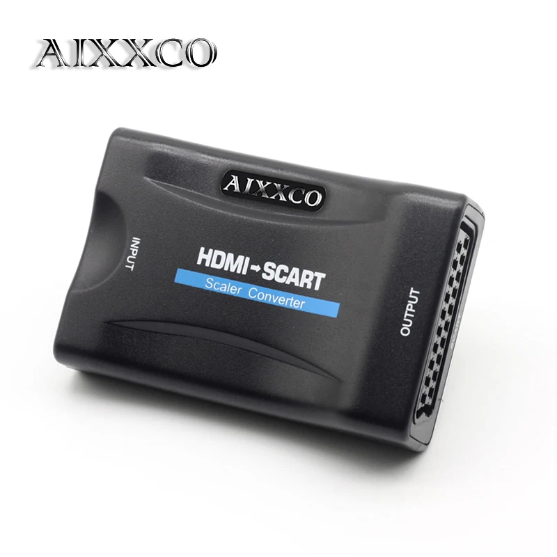 Конвертер AIXXCO 1080P HDMI в SCART аудио и видео высококлассный адаптер AV сигнала HD