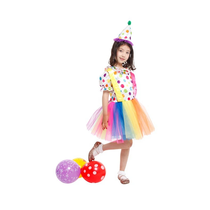 

Umorden Colorful Girl Big Top Fun Rainbow Costume Tutu Dress for Girls Child Halloween Party Carnival Fantasia Costumes