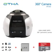 360 камера 4 К Wi-Fi мини 360 градусов панорамная камера 2448*2448 Ultra HD панорама Спорт Вождения 360 видео камера