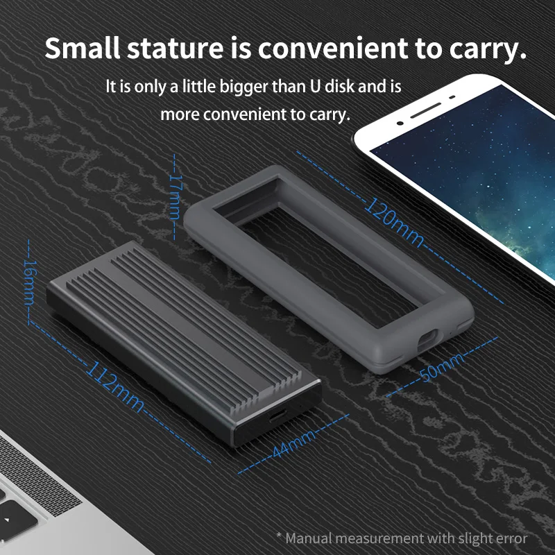 NVME NGFF M 2 ssd cases type c port heat dissipation aluminum ssd high speed transmission 5