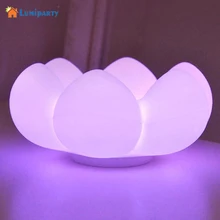 LumiParty Светодиодный Светильник-ночник с usb-зарядкой, настольная лампа с силиконовым цветочным сенсорным управлением, светильник с цветами