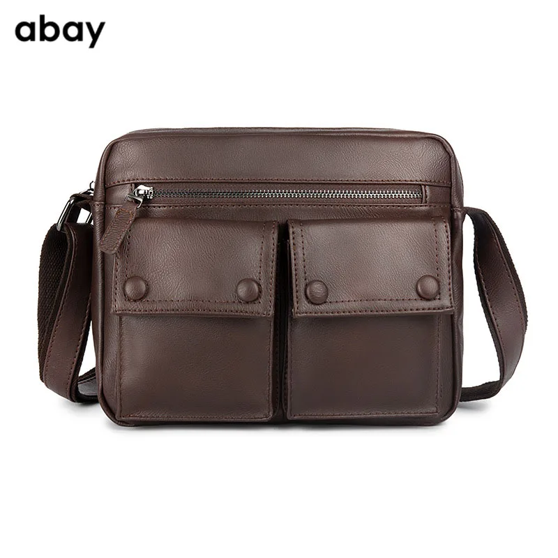 

Abay Men's Boutique Crossbody Bag Handsome Casual Simple Shoulder Bag High Quality Solid Color Retro Business Bag