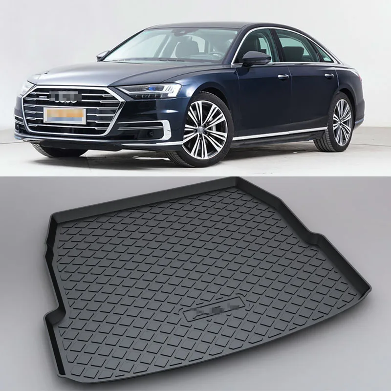 

LUCKEASY For Audi A8L Non-Slip Waterproof 3D TPO Trunk Boot Cargo Mat Recycled Durable Car-styling