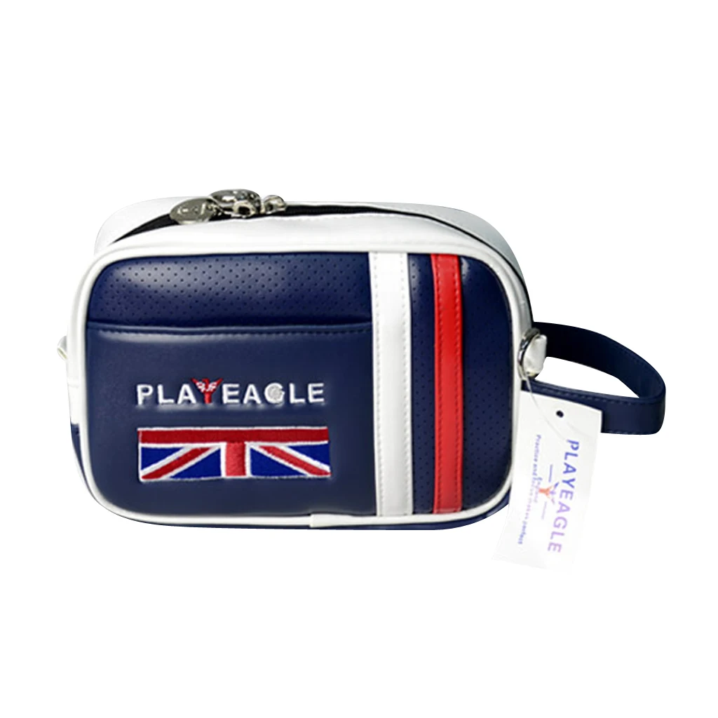 Унисекс, сумка для гольфа, сумка, PU материал, на молнии, сумка для мини-гольфа, ценные вещи, сотовый телефон, сумка, косметичка для макияжа для мужчин и женщин - Цвет: Royal Blue