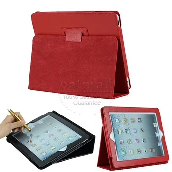 

Smooth Surface PU Leather case for iPad 1 1st Magnets Flip Leather Cases Sleep Wake Smart Cover with Build in Stand Case