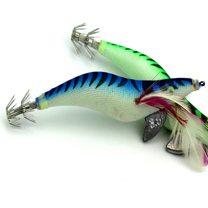 3.5 19.8g Boxed wood wood shrimp squid hook shrimp luminous luminous