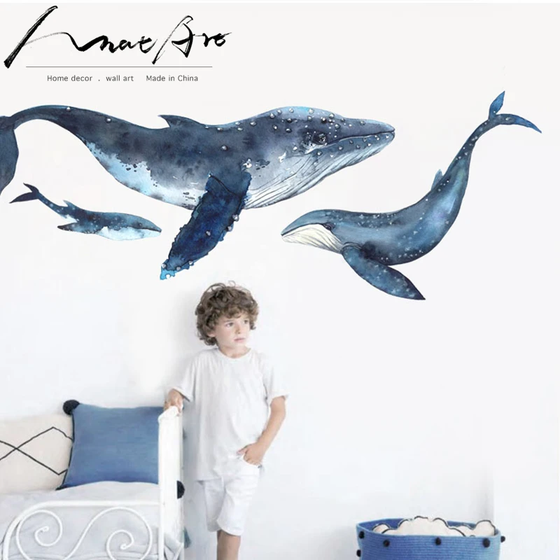Наклейка в скандинавском стиле для гостиной и детской комнаты|children room|wall sticker seafish