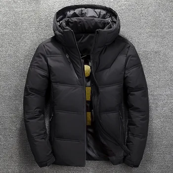 

Mens Winter Quilted Padded Hooded Puffer Jacket Thick Warm Parka Coat S26