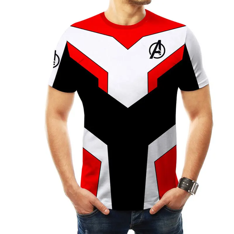 Cosplay Short Sleeve T-shirt Men Women Avengers 4 Endgame Quantum Realm 2019 Superhero Costume Clothing Adult Summer Plus Size