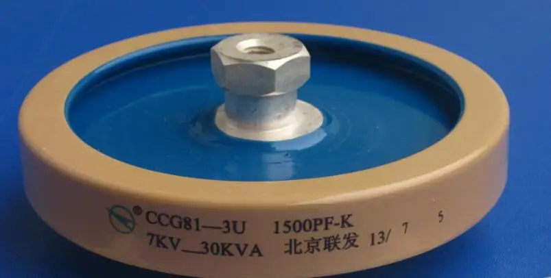 

Round ceramics Porcelain high frequency machine new original high voltage CCG81-3U 1500PF-K 7KV 30KVA