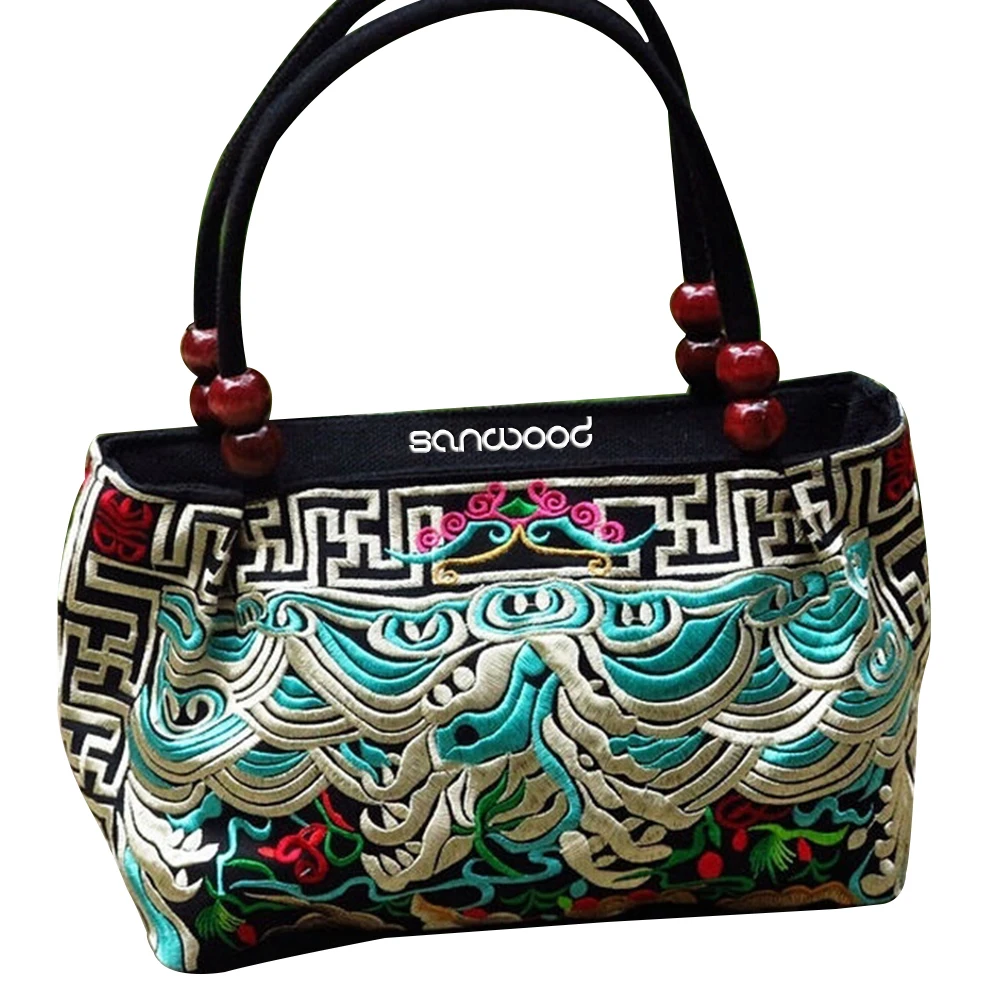 Женская сумка ретро сумки через плечо в китайском стиле двухсторонняя декоративная картина принт вышивка Этническая маленькая сумка Новинка