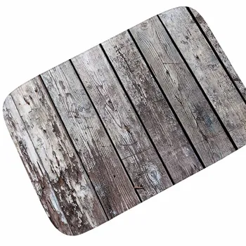 

Old Wooden Door Decorations Bathroom Suction Door Mat Room Entrance Mat Kitchen Non-slip Rug Soft Touch Floor Mat