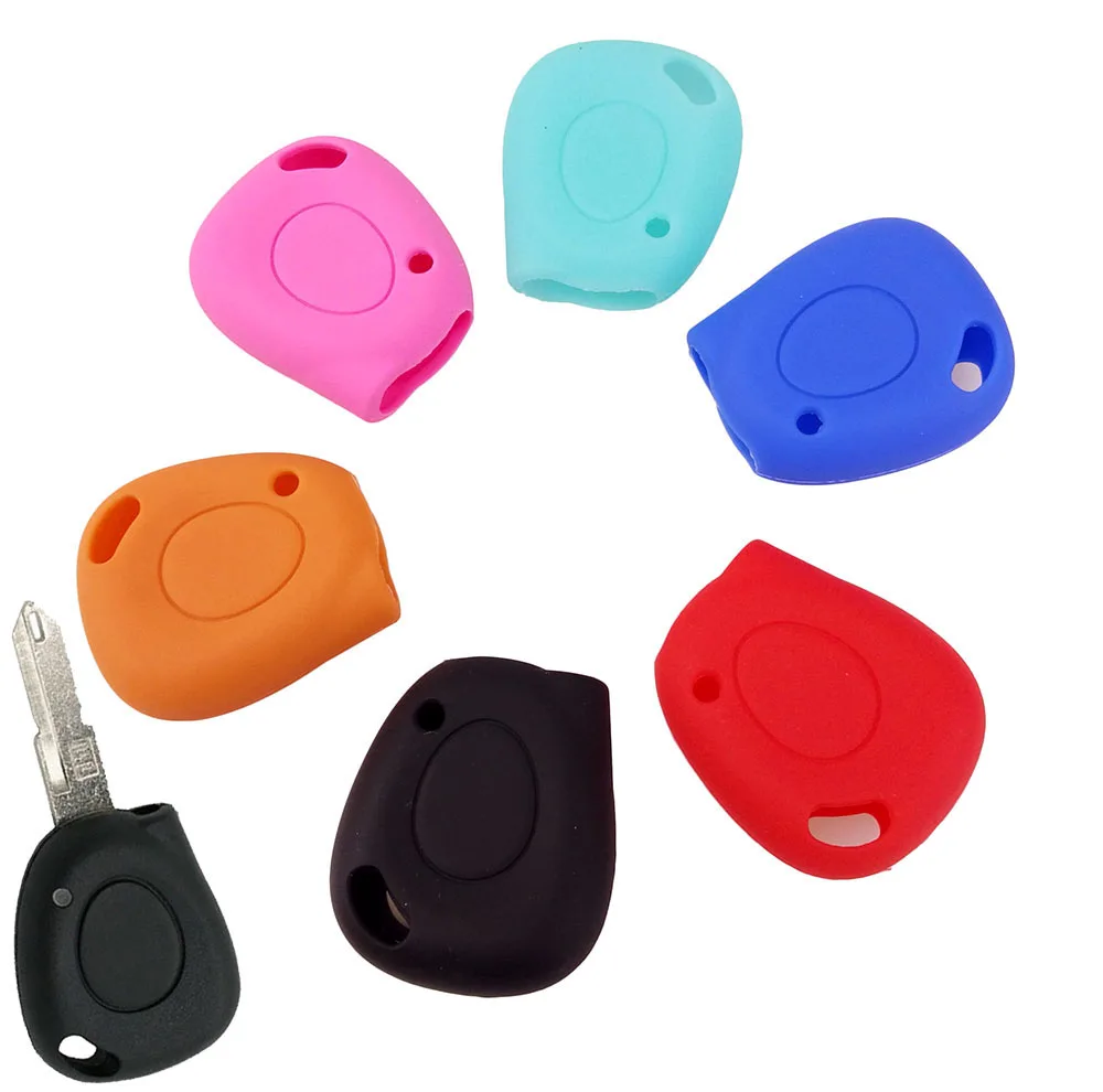 

1 Button Silicone Key Case fit for Renault Megane Clio Scenic 1BN IR Remote Fob Cover Shell Protector