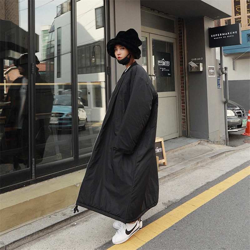 X-Long Winter Warm Down Cotton jacket 2018 Fashion Woman Thicken Parkas Oversize coat Female jacket Outwear Windproof Coat L280