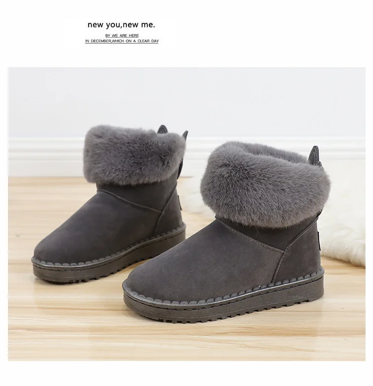 LZJ/Зимние ботильоны на меху г. Зимние ботинки для отдыха женская бархатная нескользящая обувь для женщин, размер 36-40
