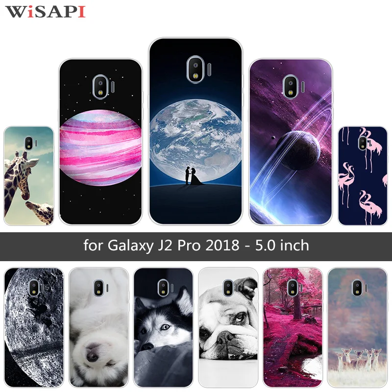 for Samsung Galaxy J2 Pro 2018 / SM-J250F Soft Silicone TPU Phone Case 5.0 inch Doggy Back Cover Coque |