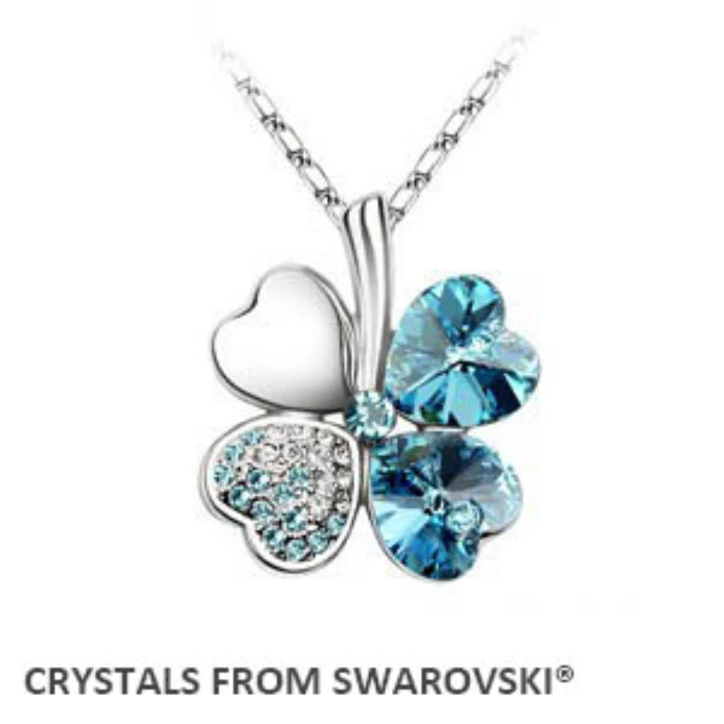 2019 летнее Стильное классическое ожерелье клевера с кристаллами от Swarovski