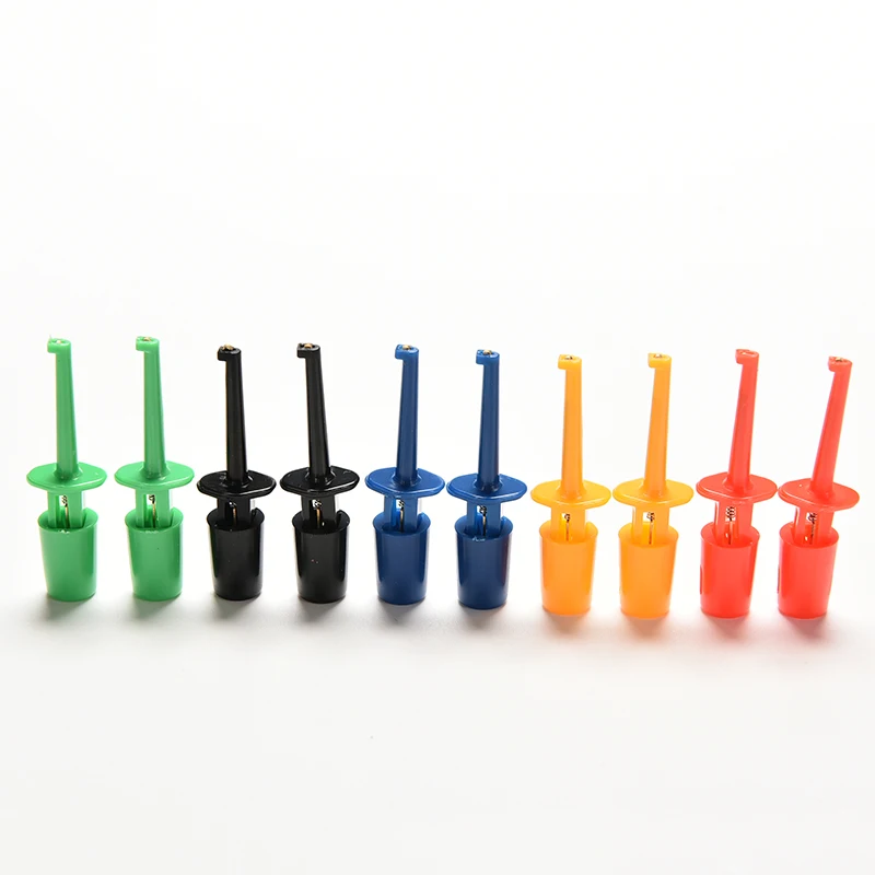 

10 Pcs Multimeter Lead Wire Kit Test Hook Clip Electronic Mini Test Probe Diy Kit