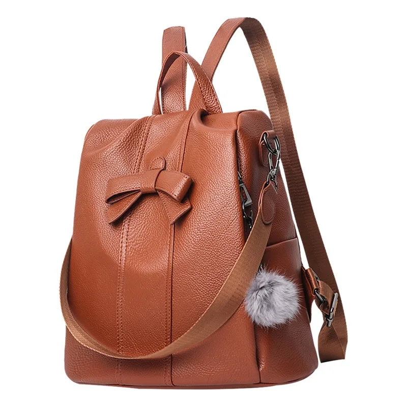 

Laamei 2019 Fashion PU Leather Women Backpack Casual School Backpack For Teenager Girl Large Capacity Multifunction Backpacks