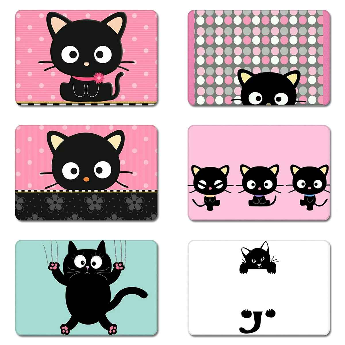 

Black Cat Pet Kitty Cartoon Anime Cool Designs Nature Rubber Table Mouse Pad Laptop Computer Enclosure Mousepad Mat