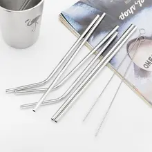 OBR 6 мм круглый узор соломка из нержавеющей стали для 20 унций чашки многоразовые, для питья соломы с чистящей щеткой бутылки воды аксессуары