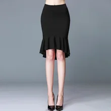 Новые черные красные женские юбки для латинских танцев юбка рыбий хвост плиссированная стандартная юбка
