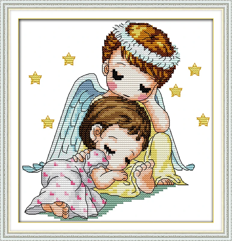 Joy Sunday мультфильм Стиль Хранитель Ангел считается Вышивка крестом шаблоны для