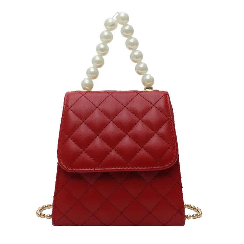 

2019 New Fashion PU Single Shoulder Bag Korean Style Pearl Handbag with Chain Strap for Women LBY2019