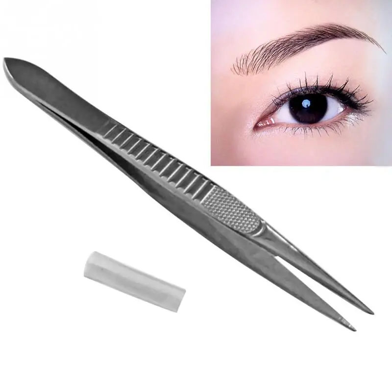 2pcs Eyebrow Tweezer Hair Beauty Slanted Puller Stainless Steel Eye Brow Clips Makeup Toolin