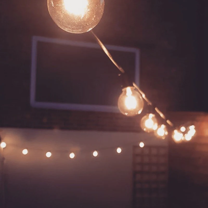 

Globe String Lights G40 String Lights UL Listed Patio Lights for Indoor Outdoor Commercial Decoration 25Ft with 27 Clear Bulbs