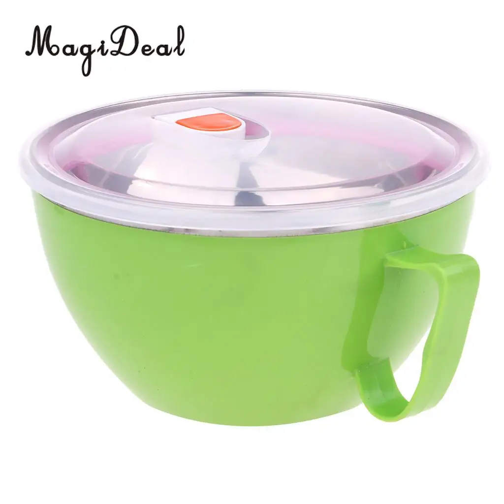 High Quality 2Pcs Insulated Food Container Thermal Round Bowl Lunch Dinner Box for Camping Hiking Travel BBQ Cooking Supplies